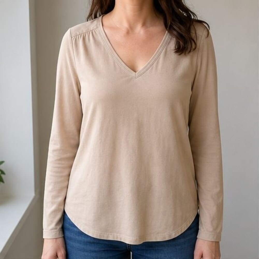 Sand Peplum Top - Picture 2 of 6